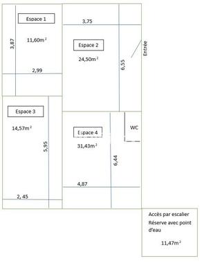 Local d'activité / Entrepôt - 94 m² - 4 pièces