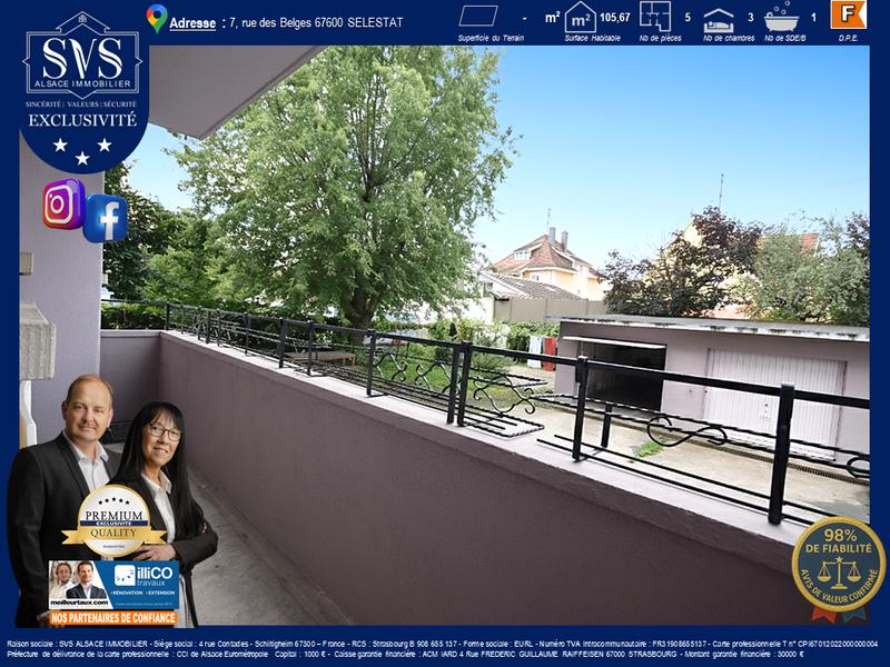 Appartement - 106 m² - 5 pièces