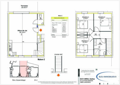 Maison - 80 m² - 5 pièces