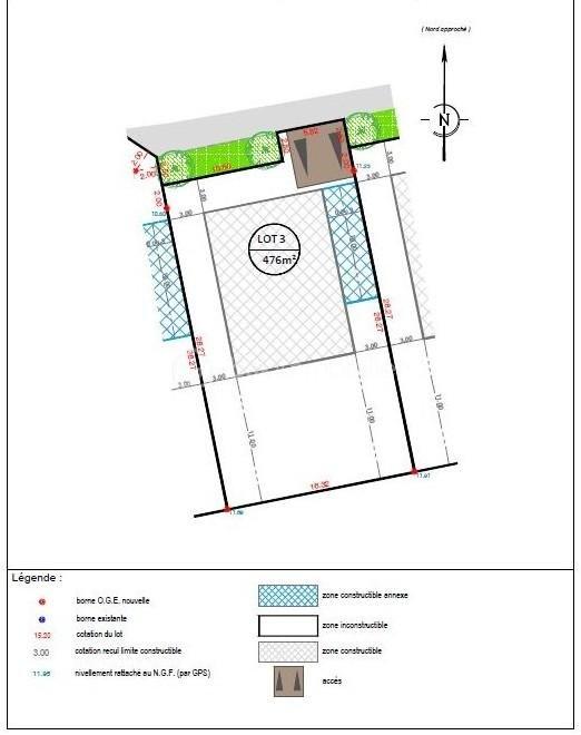 Terrain constructible - 476 m²