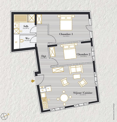 Appartement - 62 m² - 3 pièces