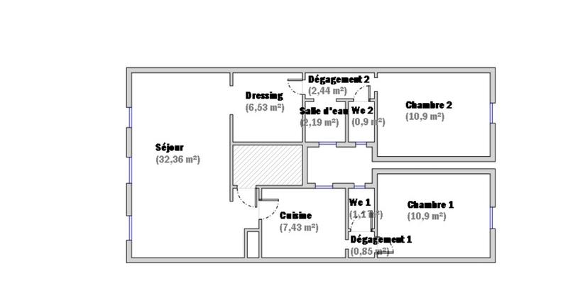 Appartement - 76 m² - 4 pièces