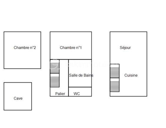 Maison - 55 m² - 3 pièces