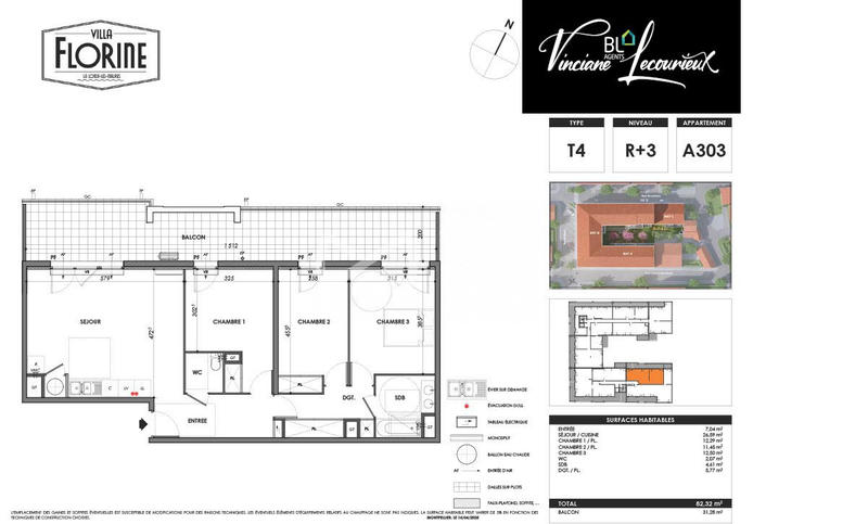 Appartement - 82 m² - 4 pièces