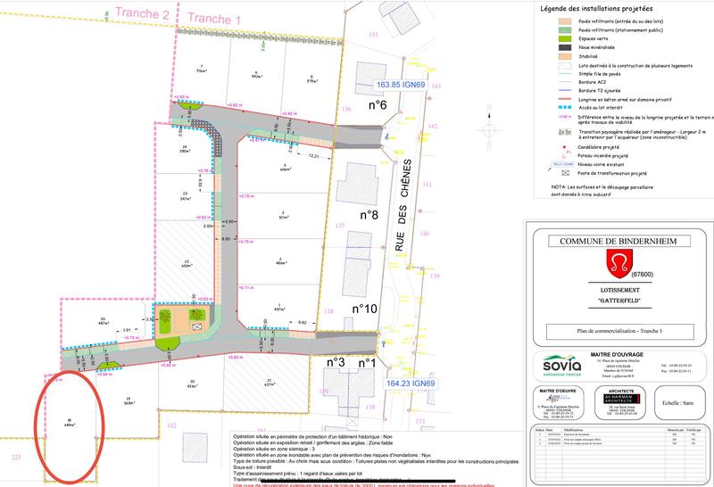 Terrain constructible - 689 m²