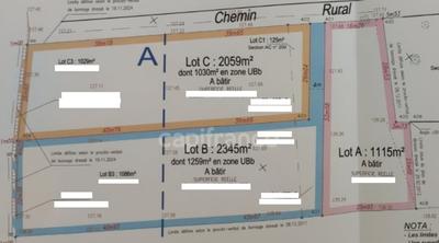 Terrain constructible - 2 059 m²