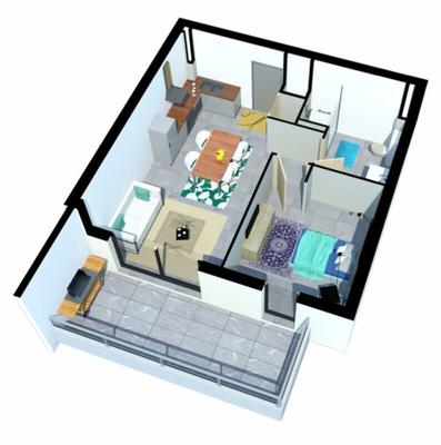 Appartement - 43 m² - 2 pièces