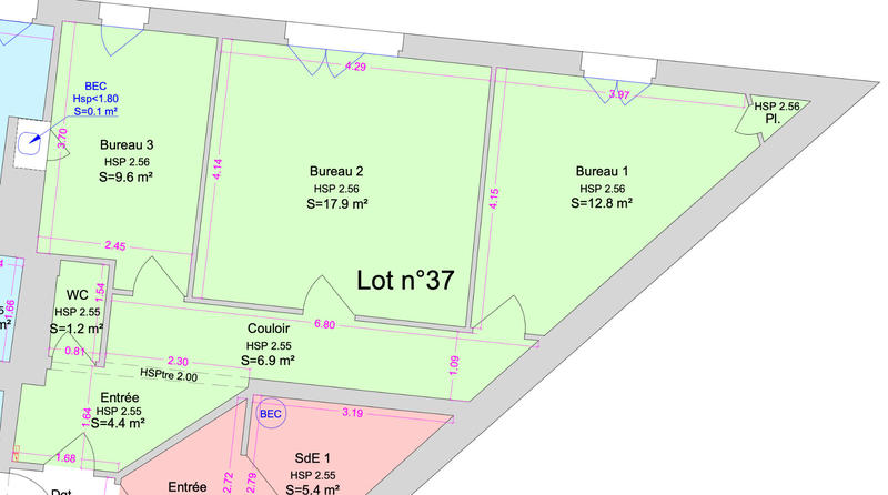 Appartement - 53 m² - 2 pièces