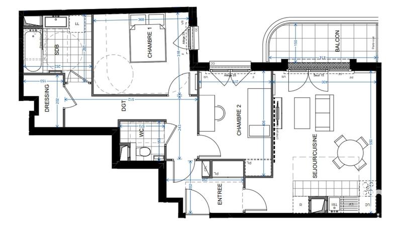 Appartement - 69 m² - 3 pièces