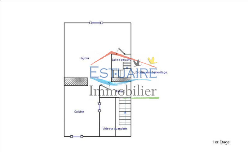 Maison ancienne - 55 m² - 3 pièces