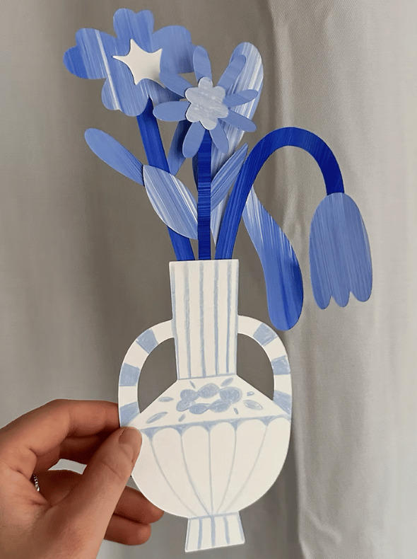 Réalisation d’un vase fleuri