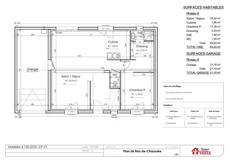 Maison - 86 m² - 4 pièces