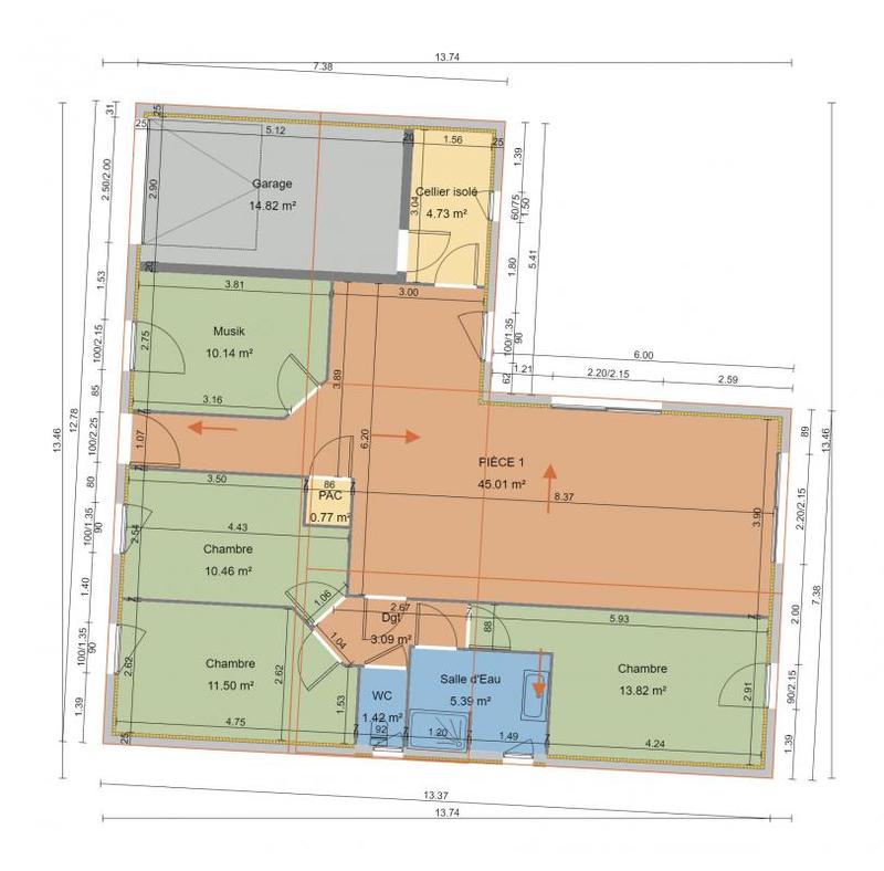 Maison - 106 m² - 5 pièces