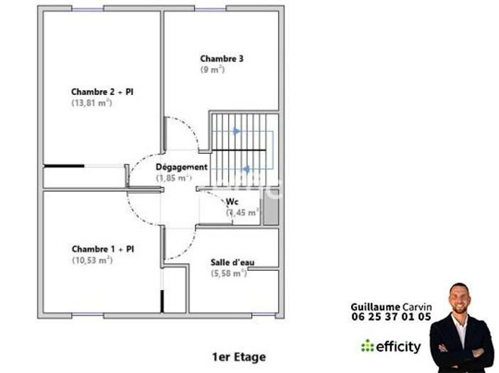 Maison - 80 m² - 4 pièces