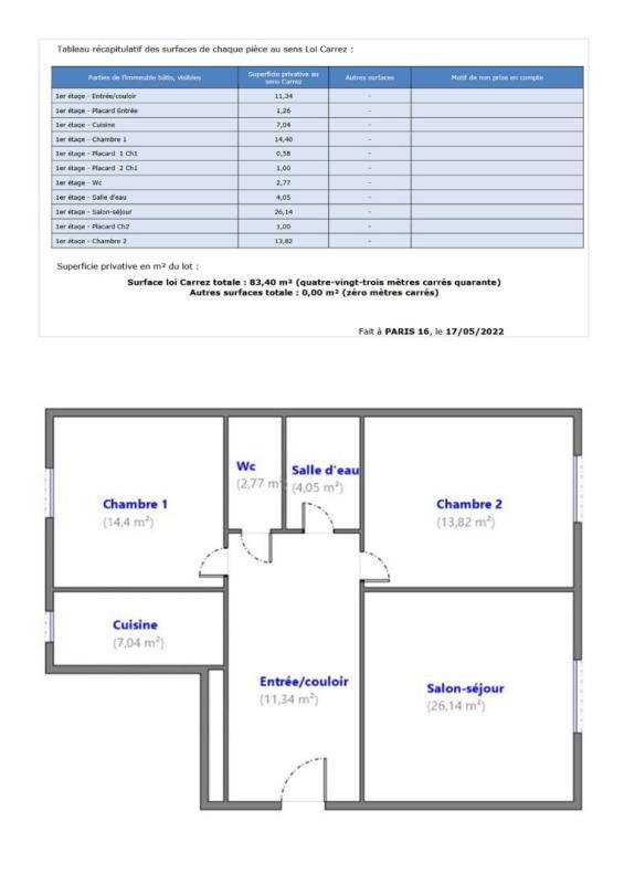 Appartement - 83 m² - 3 pièces