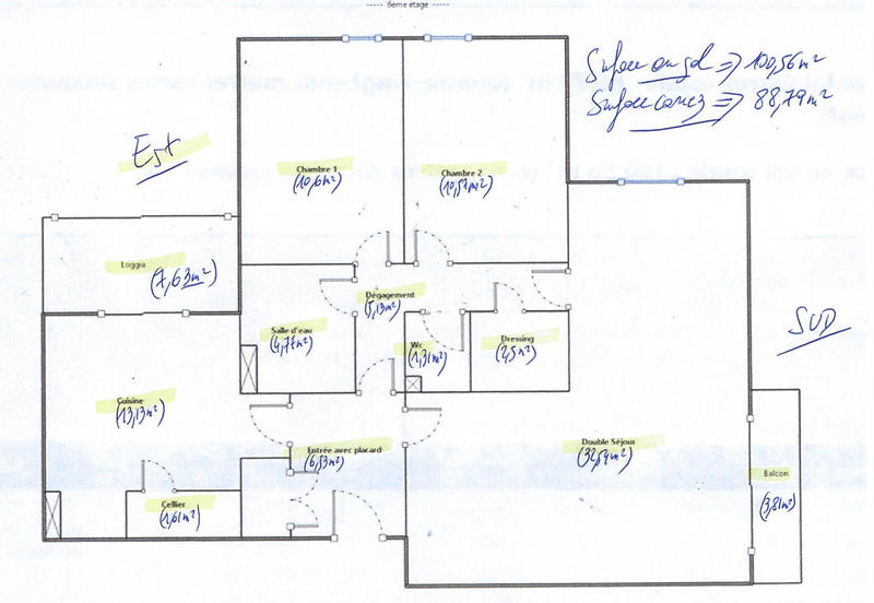 Appartement - 101 m² - 4 pièces