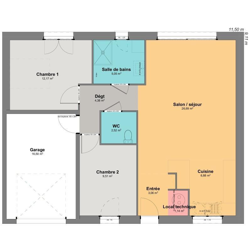 Maison - 71 m² - 4 pièces