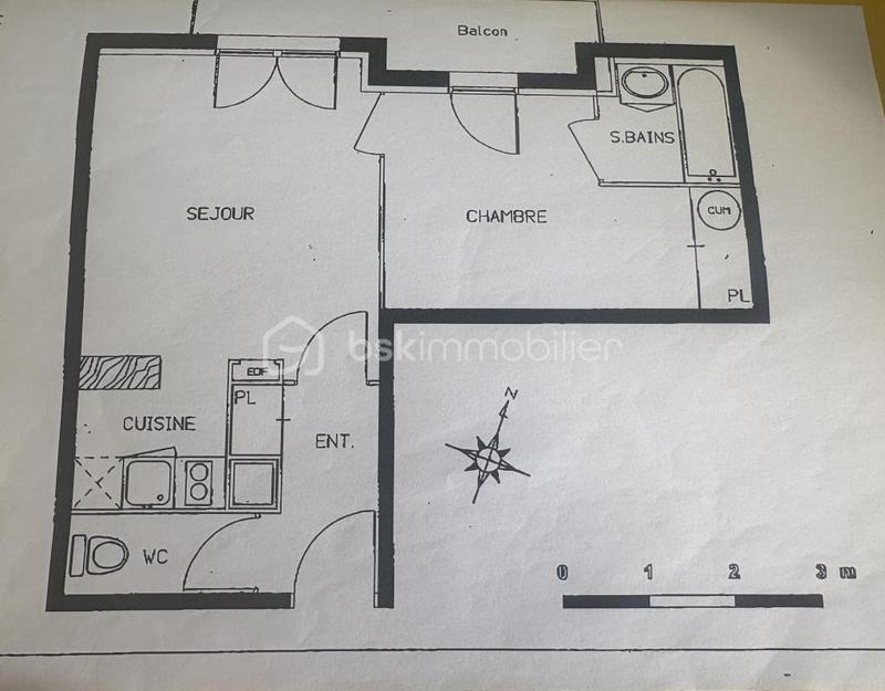 Appartement - 36 m² - 2 pièces