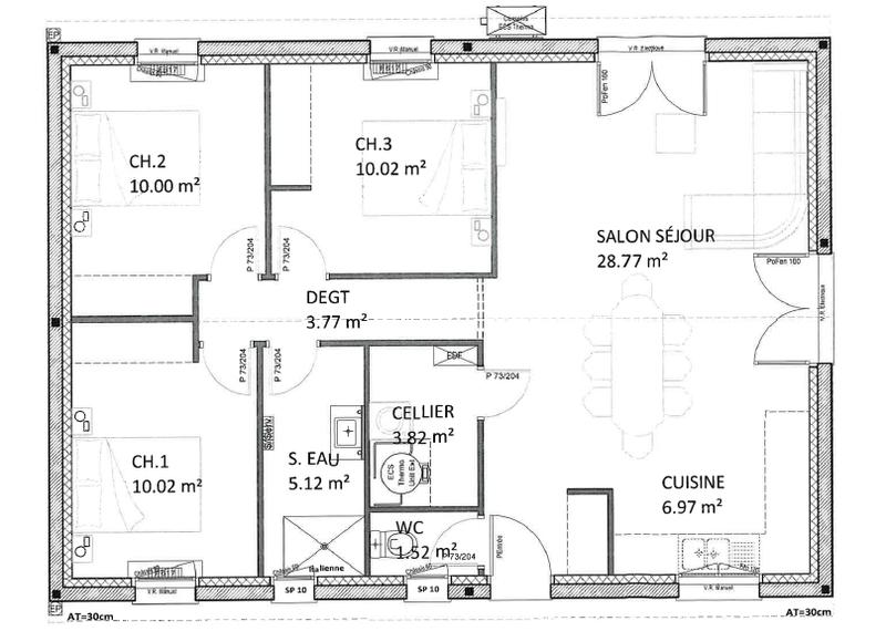 Maison - 85 m² - 4 pièces