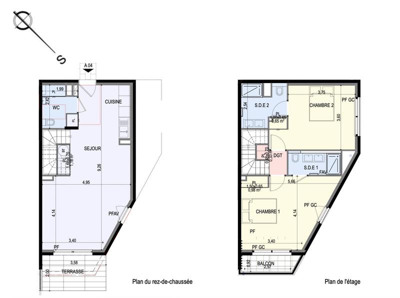 Maison - 85 m² - 3 pièces