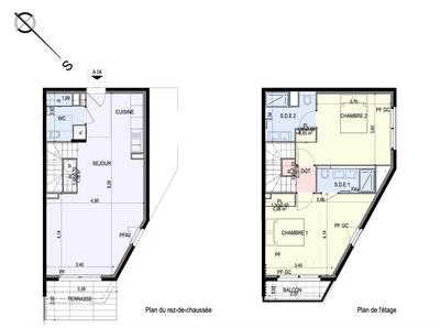 Maison - 85 m² - 3 pièces
