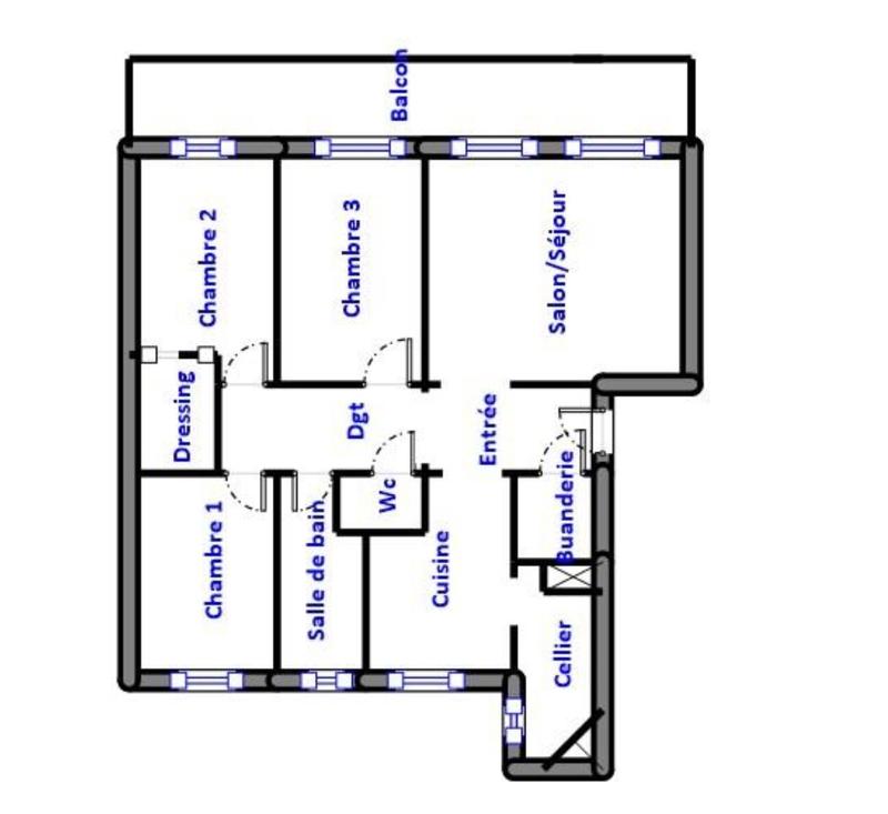 Appartement - 75 m² - 4 pièces
