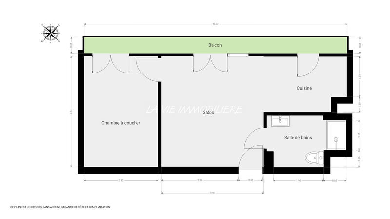 Appartement - 41 m² - 2 pièces