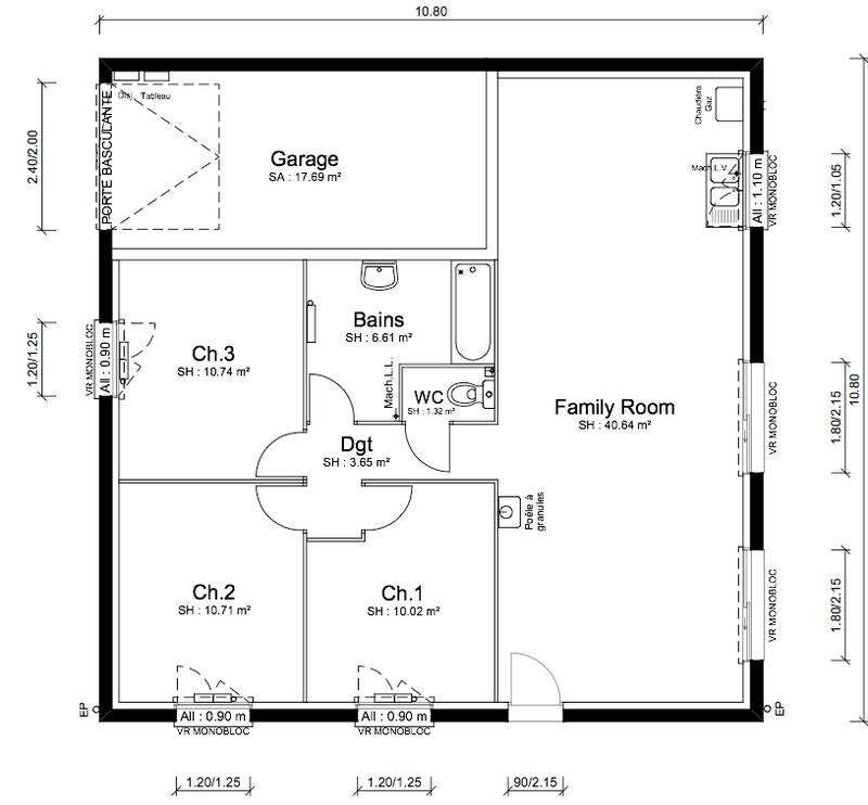 Maison - 84 m² - 4 pièces