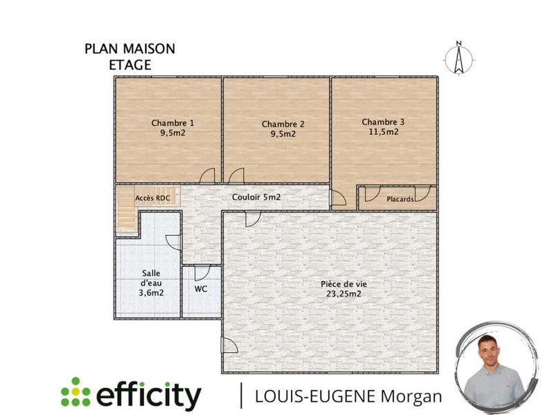 Maison - 76 m² - 5 pièces