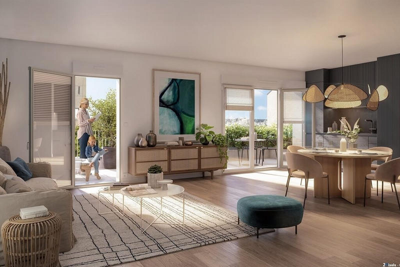 Appartement - 45 m² - 2 pièces