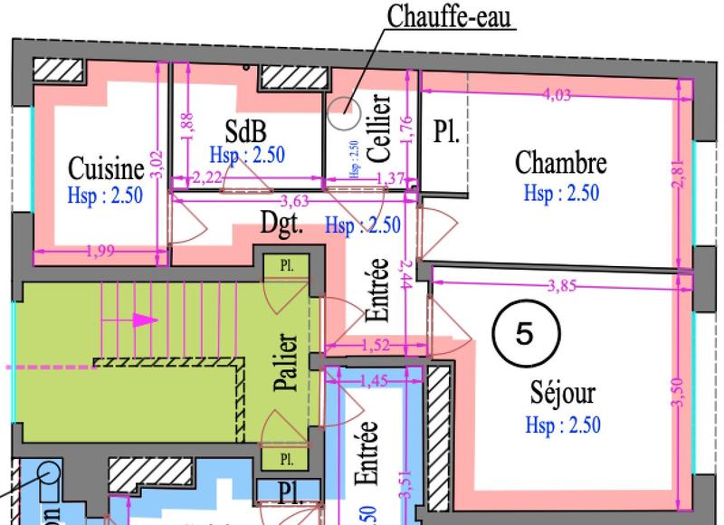 Appartement - 42 m² - 3 pièces