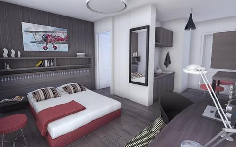 Studio - 21 m² - 1 pièce