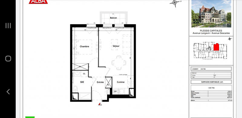 Appartement - 39 m² - 2 pièces