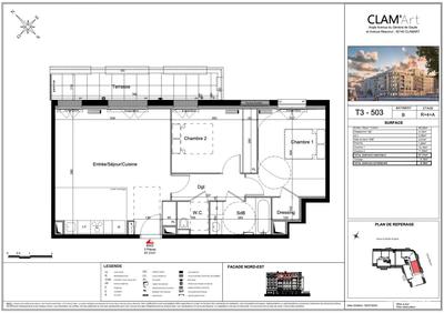 Appartement - 67 m² - 3 pièces