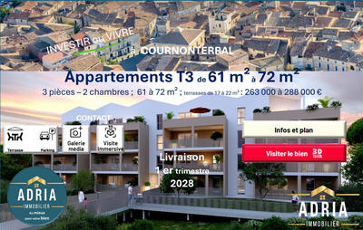 Appartement - 61 m² - 3 pièces