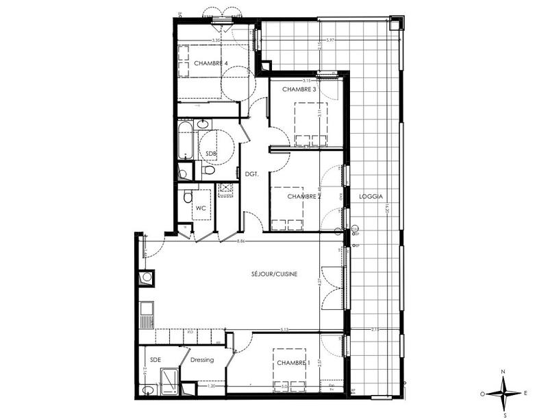 Appartement - 112 m² - 5 pièces