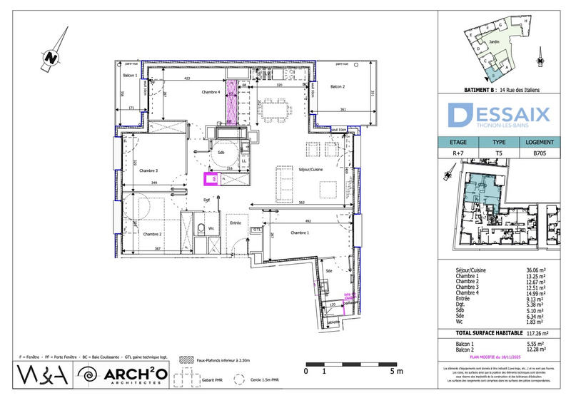 Appartement - 117 m² - 5 pièces