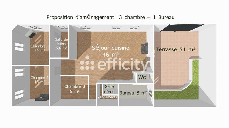 Appartement - 107 m² - 4 pièces