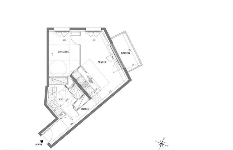 Appartement - 47 m² - 2 pièces