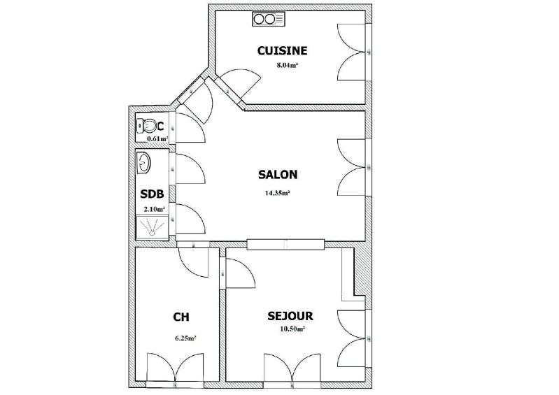 Appartement - 40 m² - 2 pièces