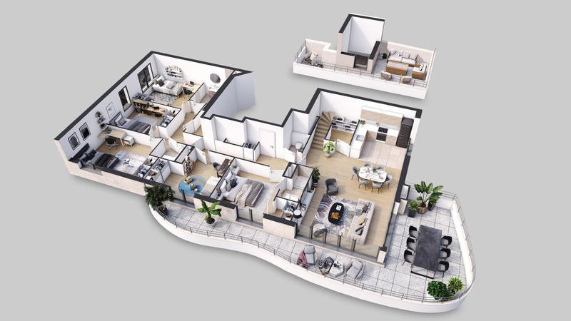 Appartement - 139 m² - 6 pièces