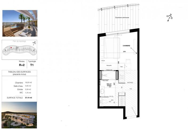 Appartement - 27 m² - 1 pièce
