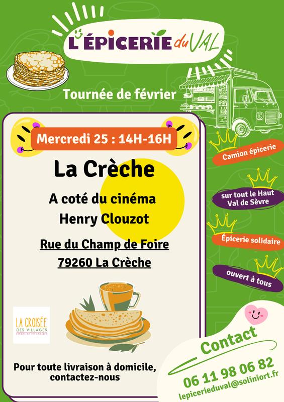 Epicerie du Val : tournée de février la crèche