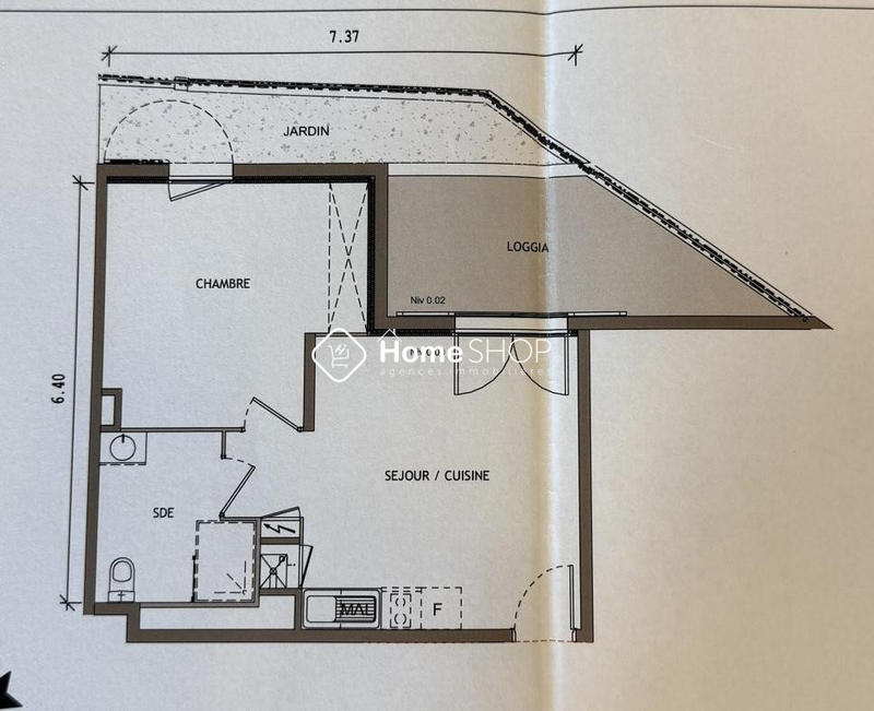 Appartement - 40 m² - 2 pièces