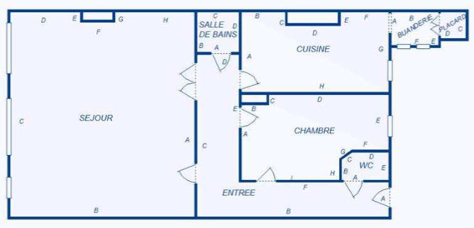 Appartement - 74 m² - 2 pièces