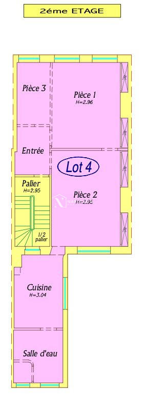 Appartement - 52 m² - 2 pièces