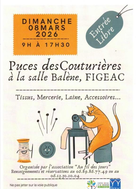 Puces des couturières à Figeac