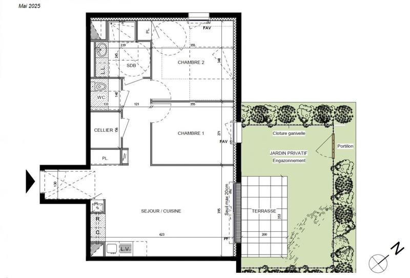 Appartement - 63 m² - 3 pièces