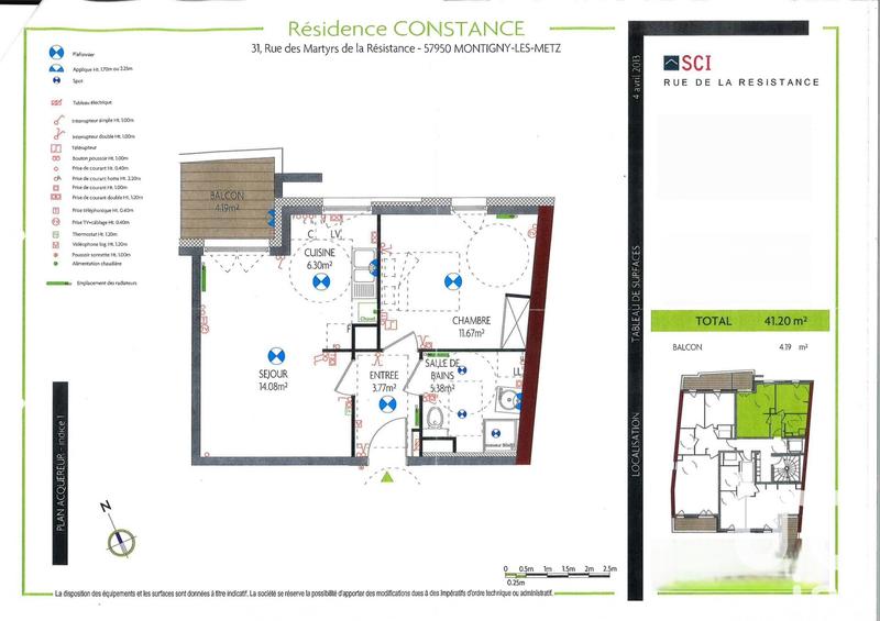 Appartement - 43 m² - 2 pièces