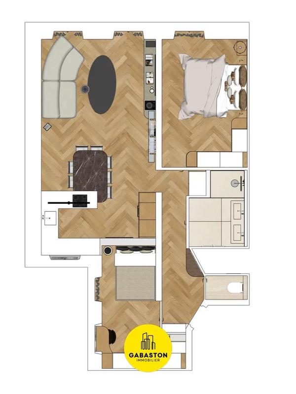 Appartement - 67 m² - 3 pièces